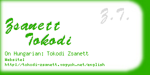 zsanett tokodi business card